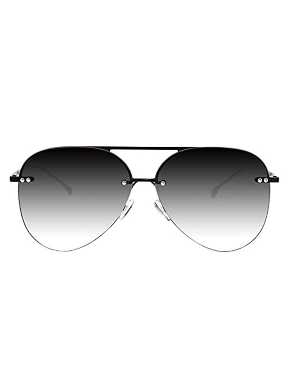 Womens Rimless Aviator Sunglasses Oversized Gradient Lens UV400 Frameless Shades
